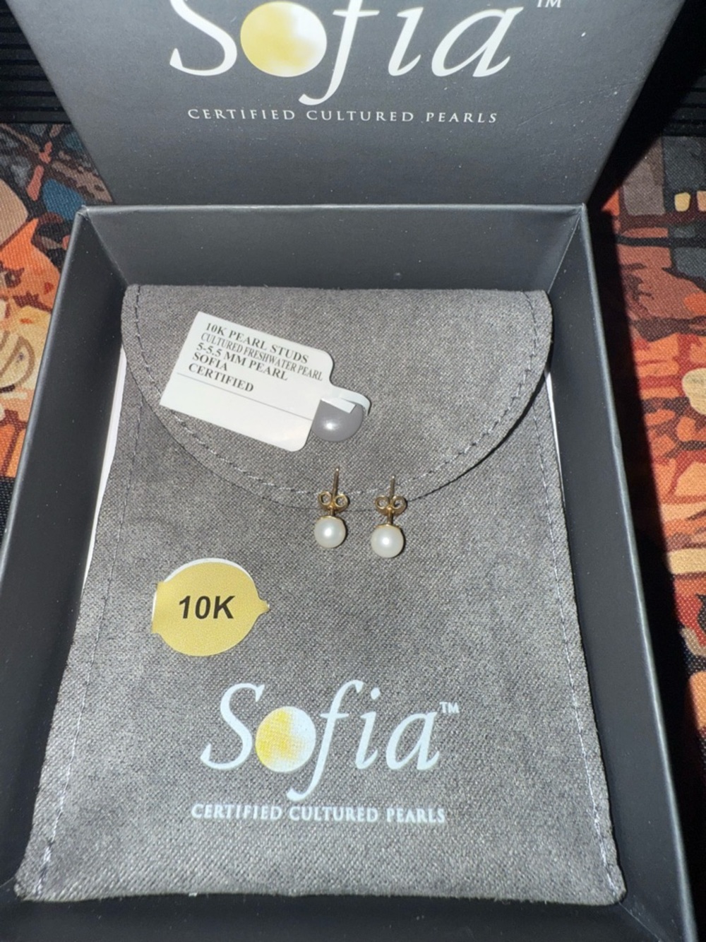 10K Gold 5m Freshwater Pearl Studs